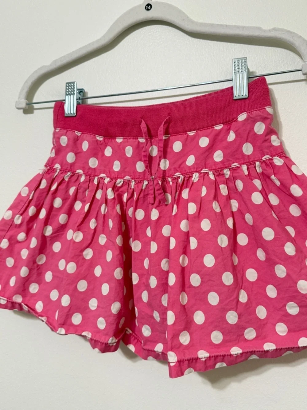 Mini Boden Girl’s Pink Polka Dot Skirt Size 7-8